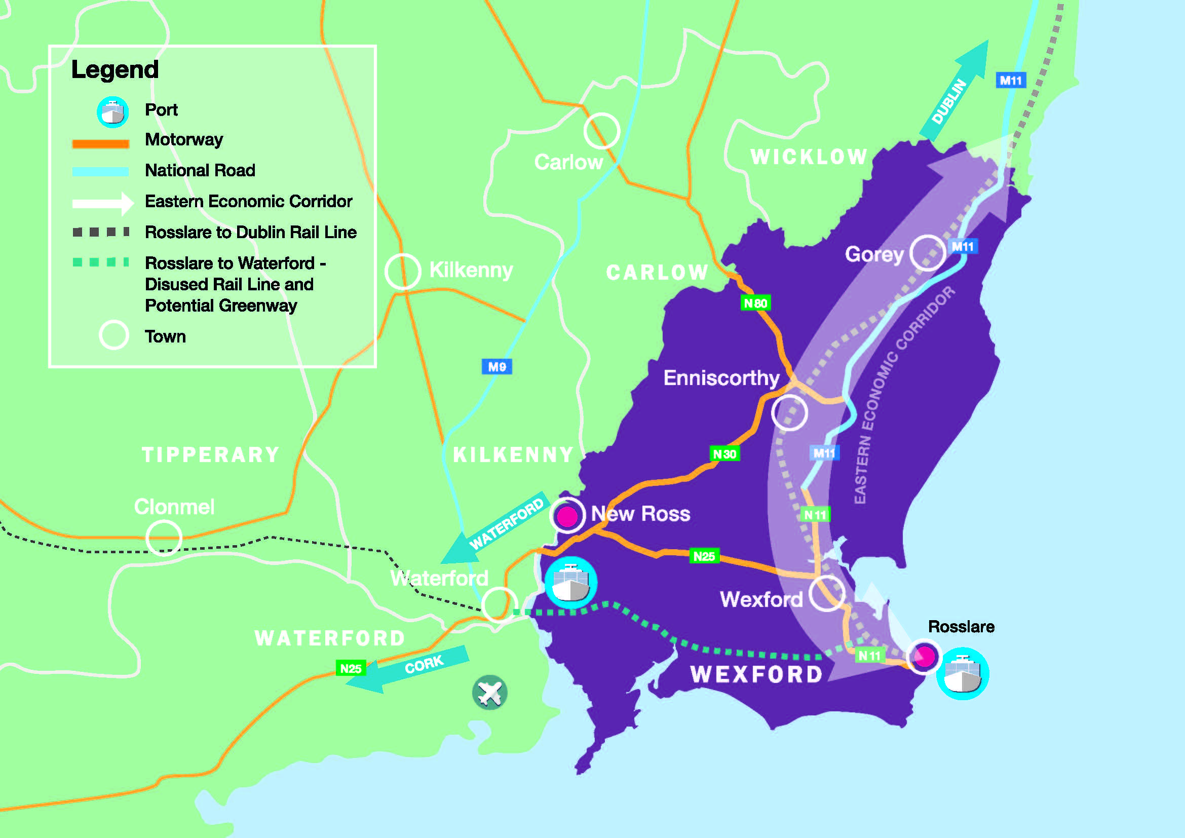 map of strategic transport network